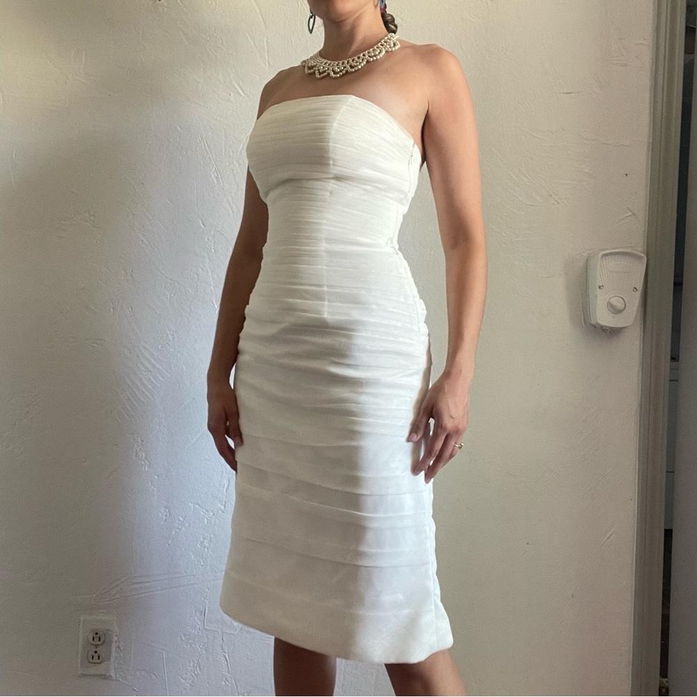 Vintage y2k white wedding rehearsal dress size 2